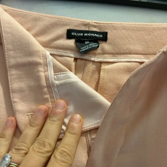 Pale pink Club Monaco wool-blend trousers - Picture 3 of 3